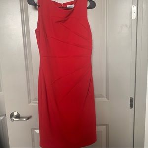 Calvin Klein red midi dress